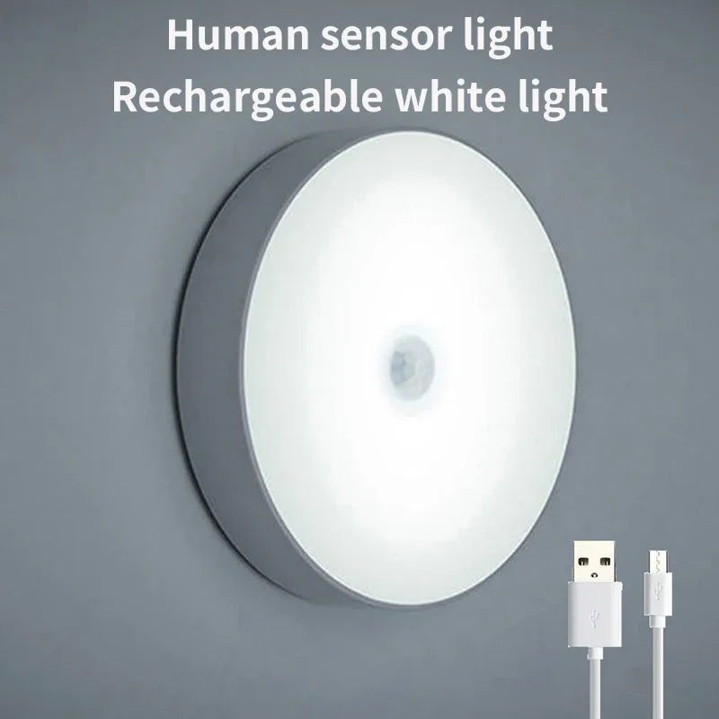 Intelligente LED-Nachtlichter mit Bewegungssensor – automatische Notbeleuchtung, kabellos, magnetisch, USB-aufladbar (z. B. für Schränke)